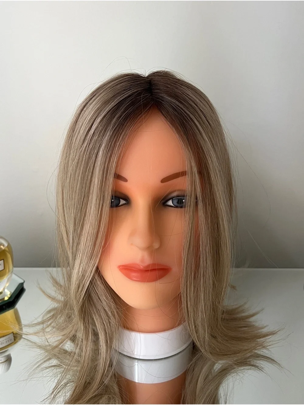 Brand New! Ash blonde hair topper. Venice blonde.